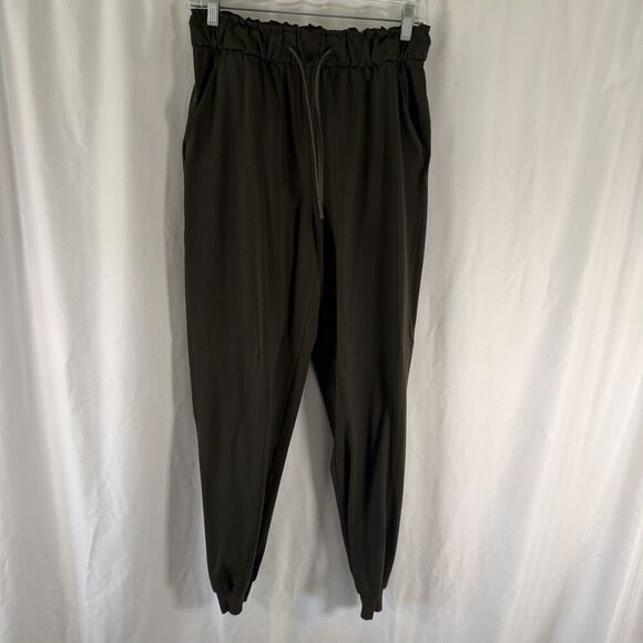 lululemon athletica Pants - Lululemon Joggers Women's 6 Green Drawstring Pull On Pockets 29" Inseam
